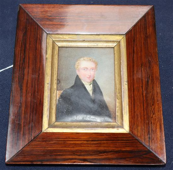 A Regency portrait miniature on ivory